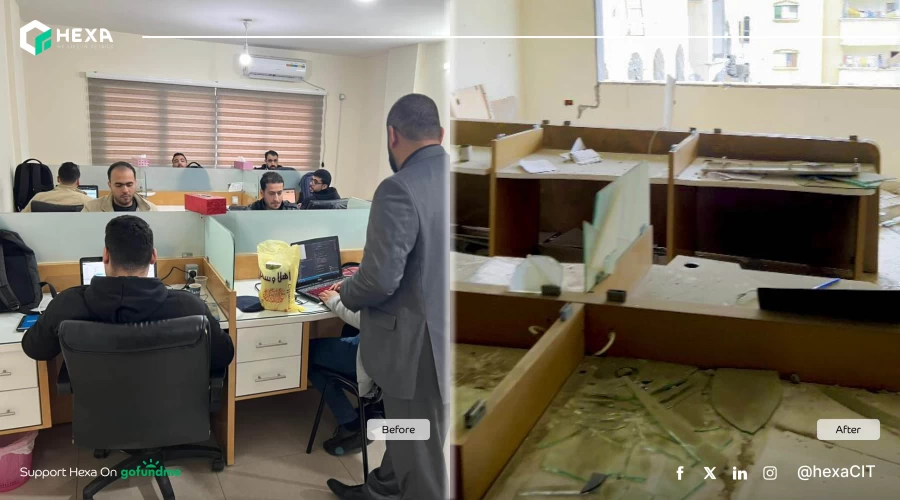 هكسا تطلق حملة تبرعات عبر GoFundMe لدعم استمرار عملها بعد الخسائر الجسيمة في غزة