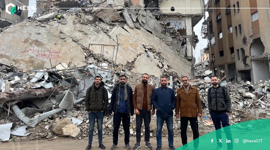 استهداف مقر شركة هكسا لتكنولوجيا المعلومات في غزة ضمن العدوان المتواصل على القطاع